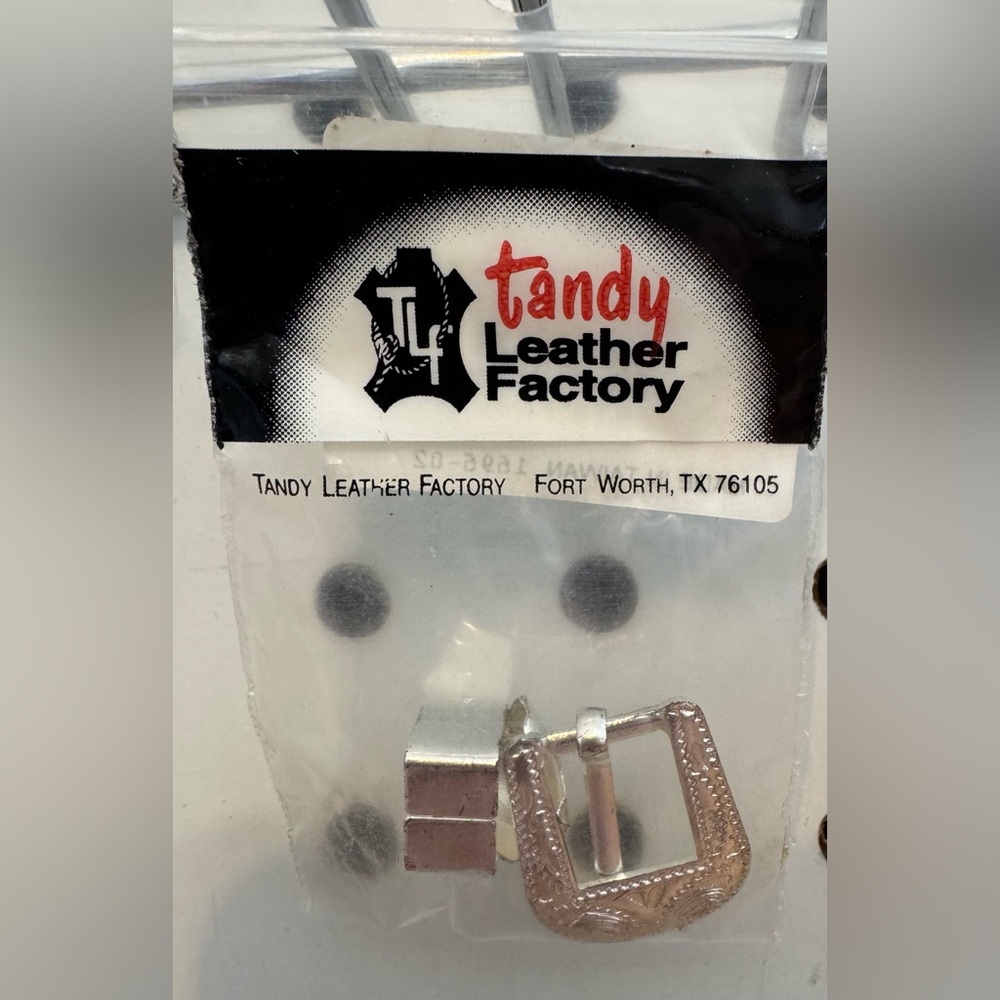 Tandy Leather Factory Hatband Buckle Set.